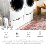 Livabliss Hollister Machine Washable Traditional Diamond Area Rug