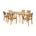 Holloway Outdoor 6-Seater Oval Acacia Wood Dining Set by Christopher Knight Home