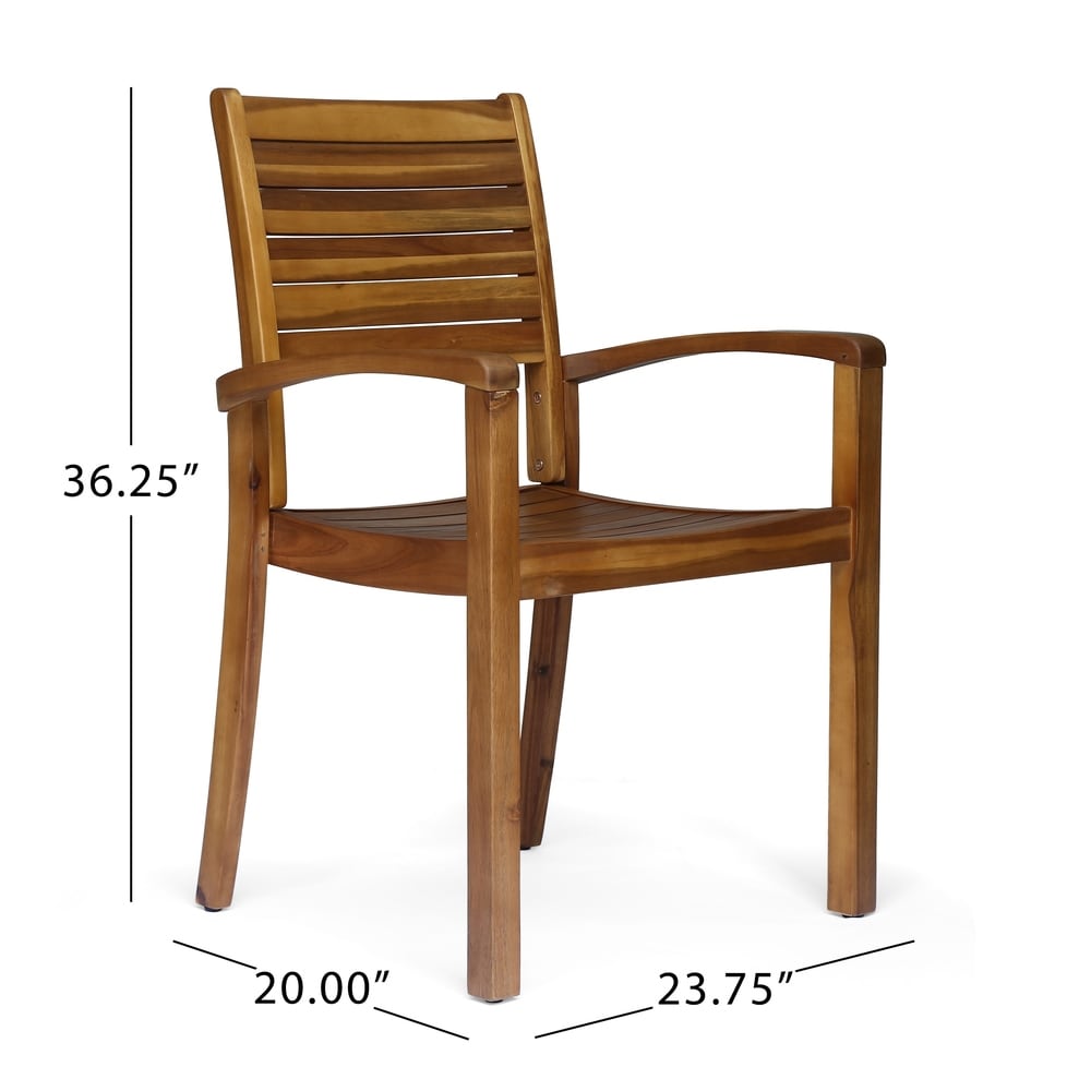Holloway Outdoor 6-Seater Oval Acacia Wood Dining Set by Christopher Knight Home