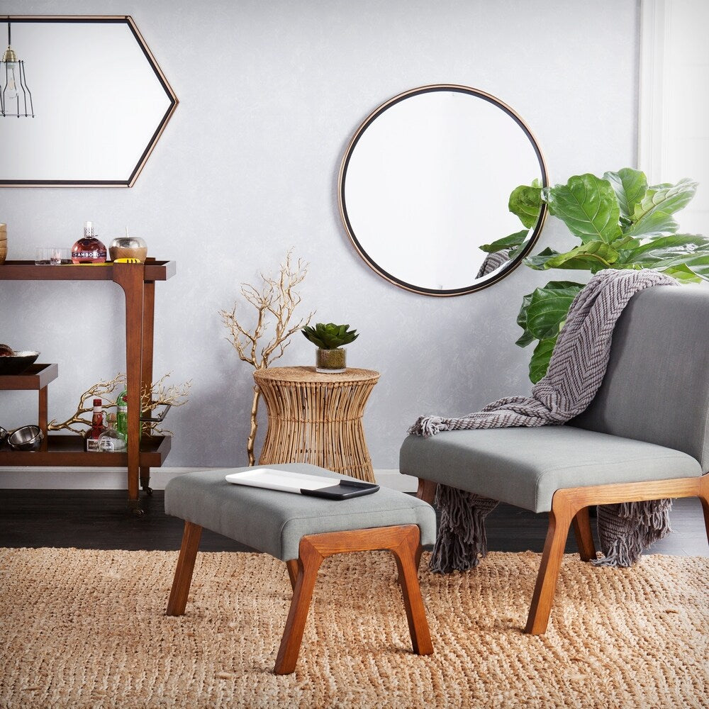 SEI Furniture Plexus Chair and Ottoman