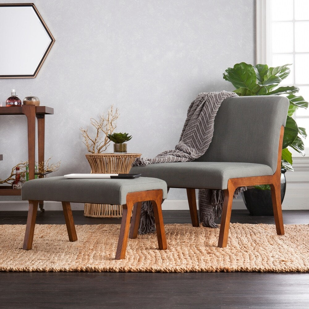 SEI Furniture Plexus Chair and Ottoman