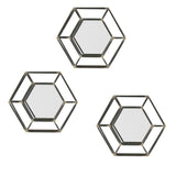 SEI Furniture Wyson Mirrors - 3pc Set - Black/Gold