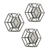 SEI Furniture Wyson Mirrors - 3pc Set - Black/Gold