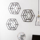 SEI Furniture Wyson Mirrors - 3pc Set - Black/Gold