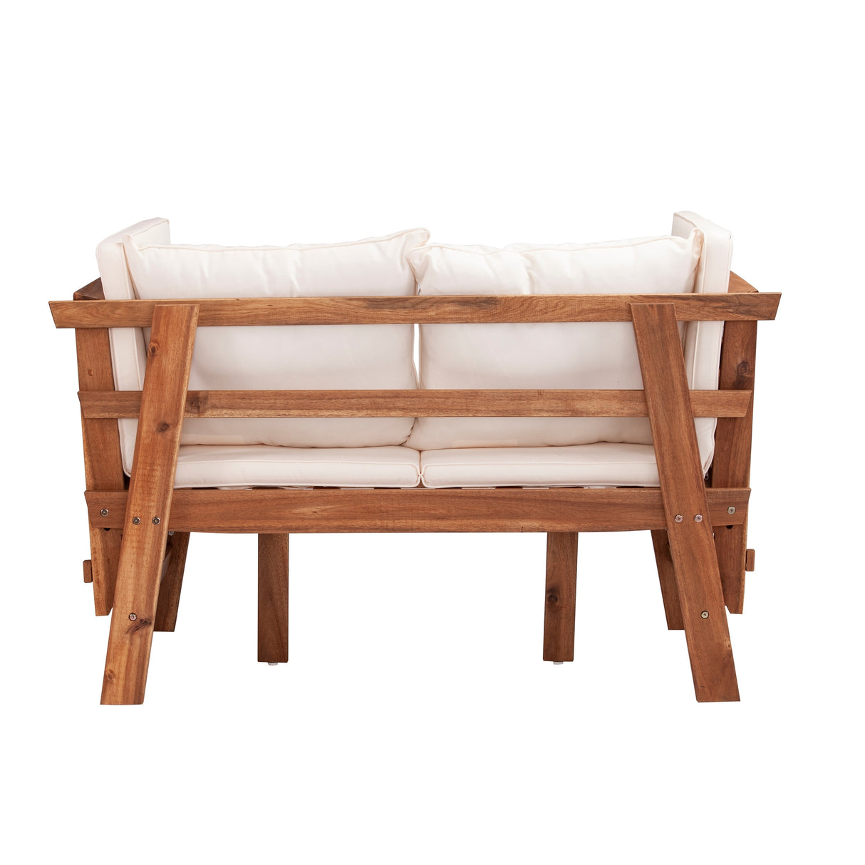 SEI Furniture Dolavon Outdoor Convertible Patio Lounge Loveseat Daybed