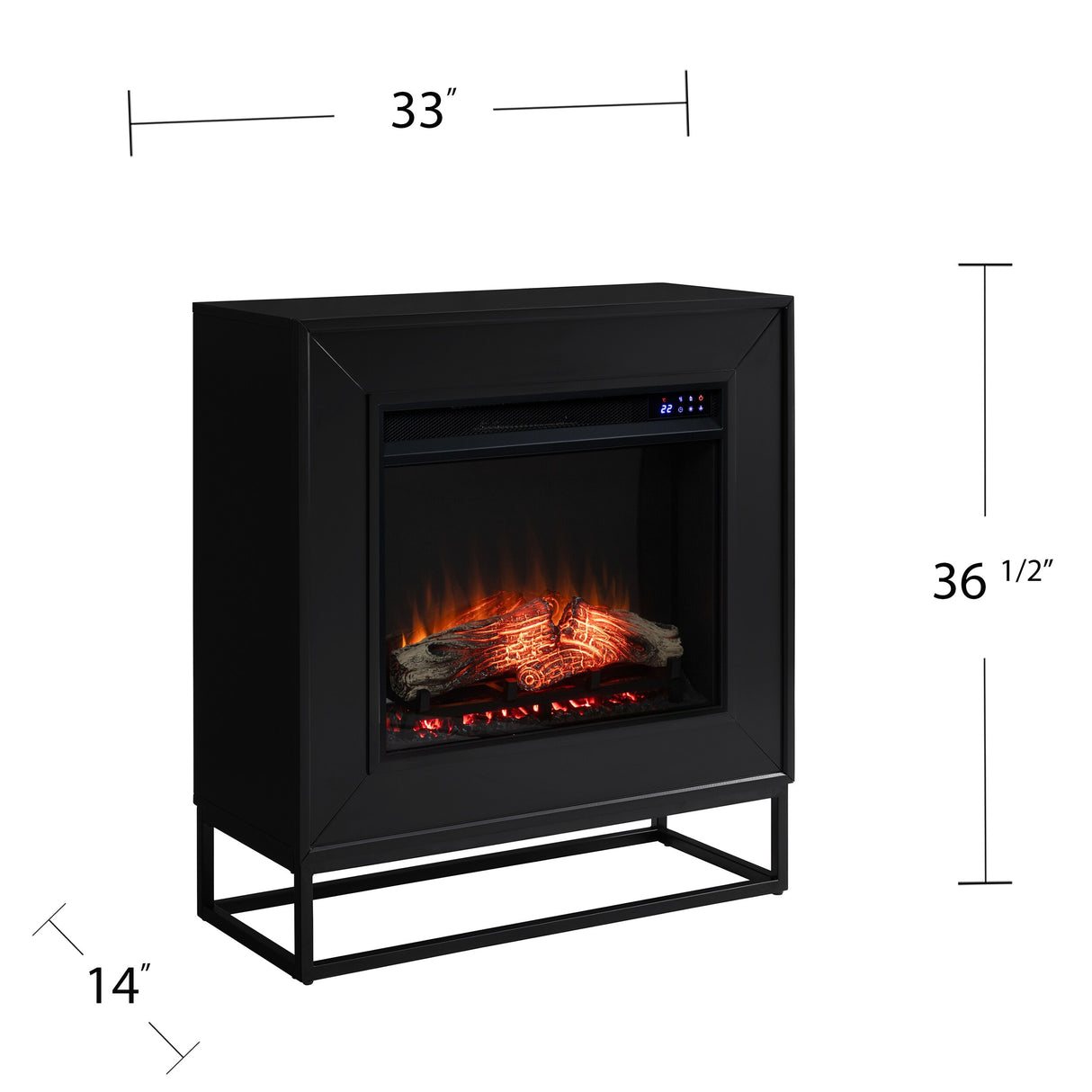 SEI Furniture Frescan Contemporary Electric Fireplace.