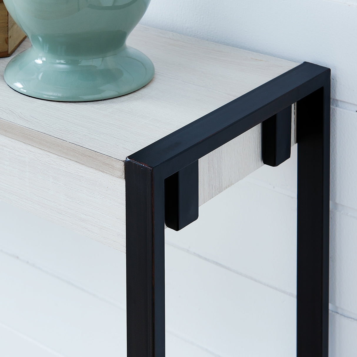 SEI Furniture Macen Modern Narrow Industrial Console Table