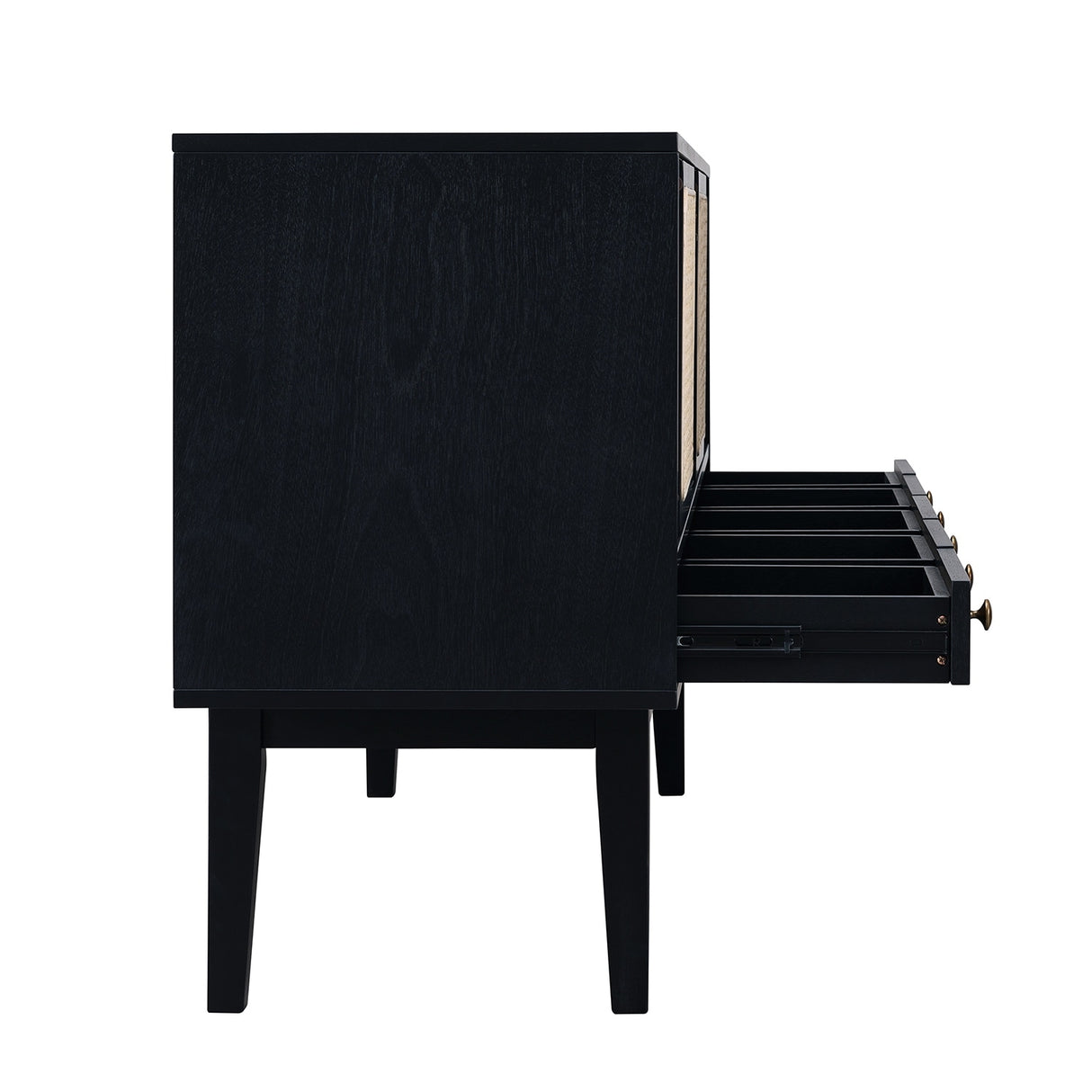 SEI Furniture Mid-century Modern TV Stand Media Console for TV's up to 68"