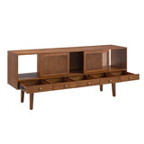 SEI Furniture Mid-century Modern TV Stand Media Console for TV's up to 68"