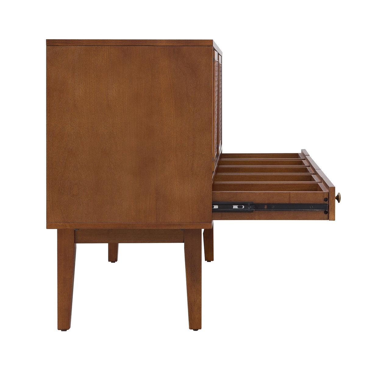 SEI Furniture Mid-century Modern TV Stand Media Console for TV's up to 68"