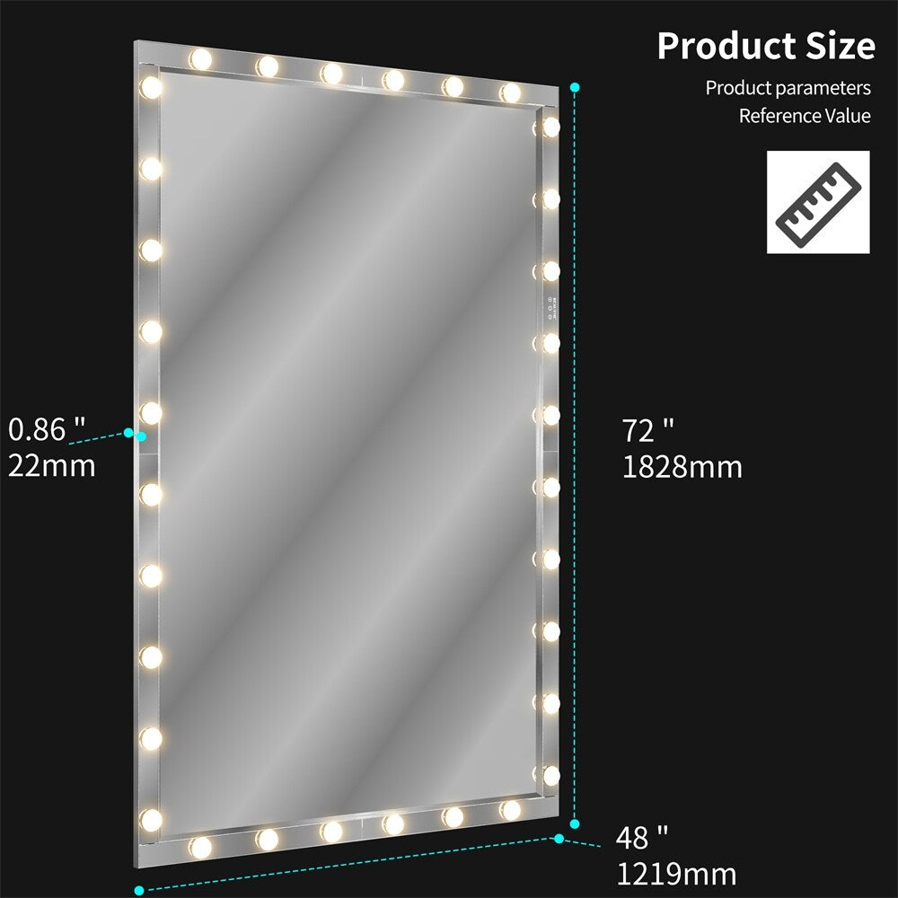 Hollywood LED Full Body Mirror with 3 Color Mode Lights