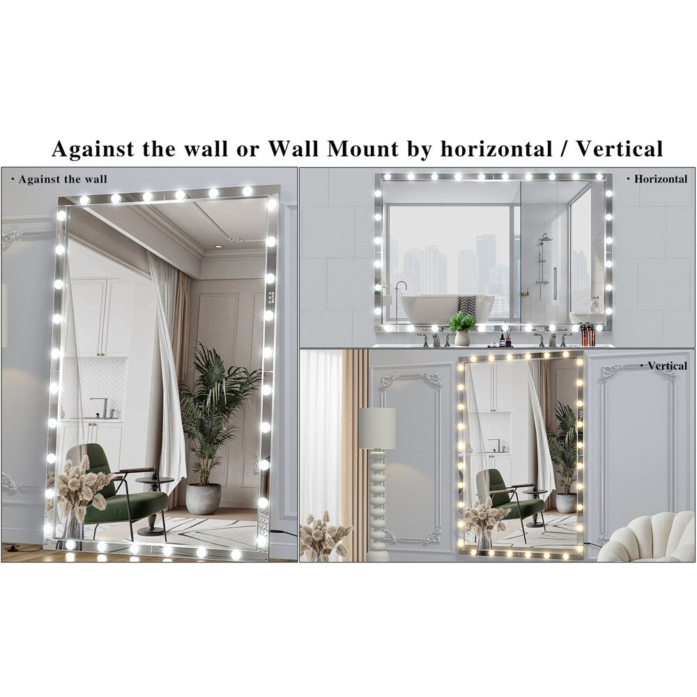 Hollywood LED Full Body Mirror with 3 Color Mode Lights