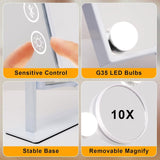 Hollywood Vanity Mirror with Lights 9 Dimmable Bulbs Wireless Charger Speaker Makeup Mirror with Smart Touch Control