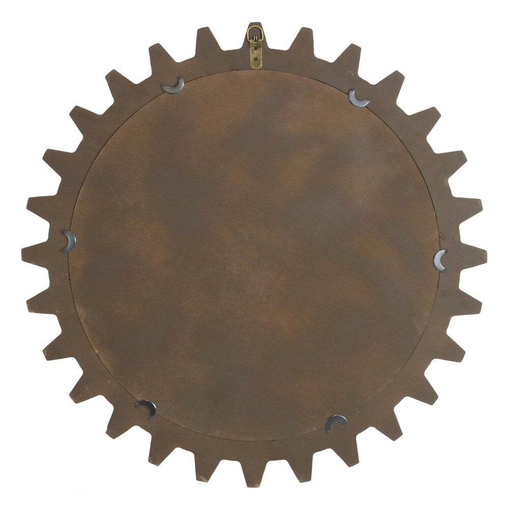 Holmes Industrial Gear Wall Mirror - White