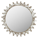 Holmes Industrial Gear Wall Mirror - White
