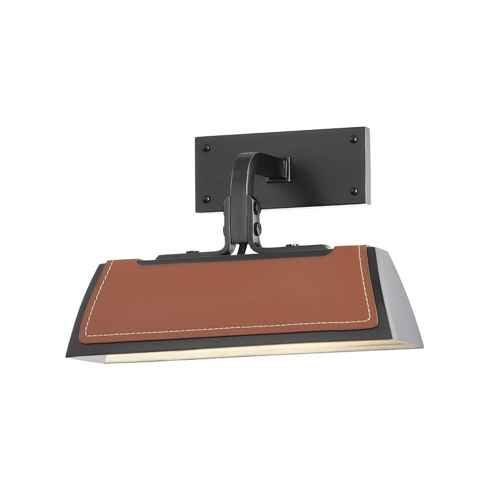 Holtsville 10-inch Old Bronze and Saddle Wall Sconce