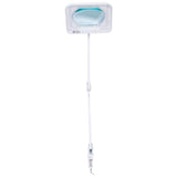 HomCom 3 Diopter 9W LED Illuminated Adjustable Magnifying Clamp On Desk Lamp - White