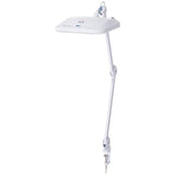HomCom 3 Diopter 9W LED Illuminated Adjustable Magnifying Clamp On Desk Lamp - White