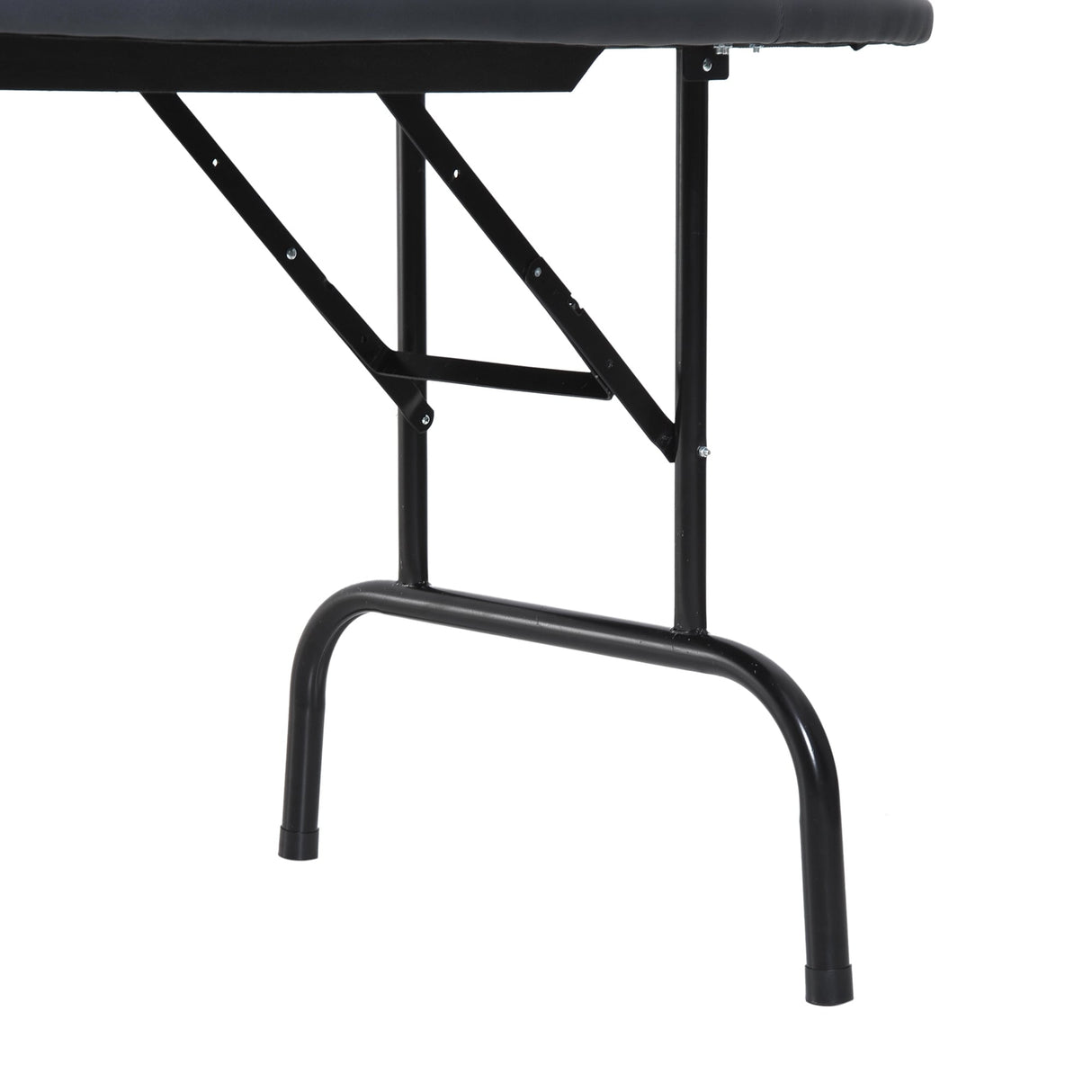 HomCom 72" 7 Player Foldable Half Poker Table - Blue/Black