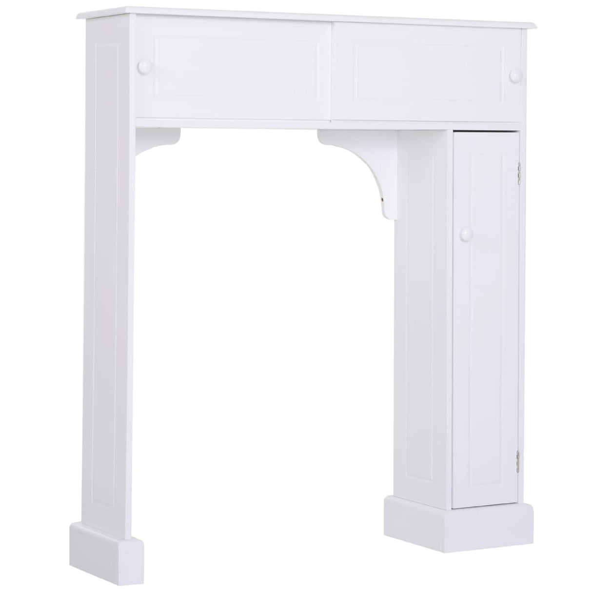 HomCom Freestanding Over Toilet Bathroom Storage Cabinet - White - 35*9*41