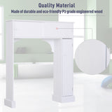 HomCom Freestanding Over Toilet Bathroom Storage Cabinet - White - 35*9*41