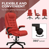 HomCom High Back Executive Massage Office Chair: Faux Leather, Heated, Reclining, 6 Point Vibration