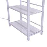 HomCom 50" Modern Office Desk With Storage Shelves Bookcase - White