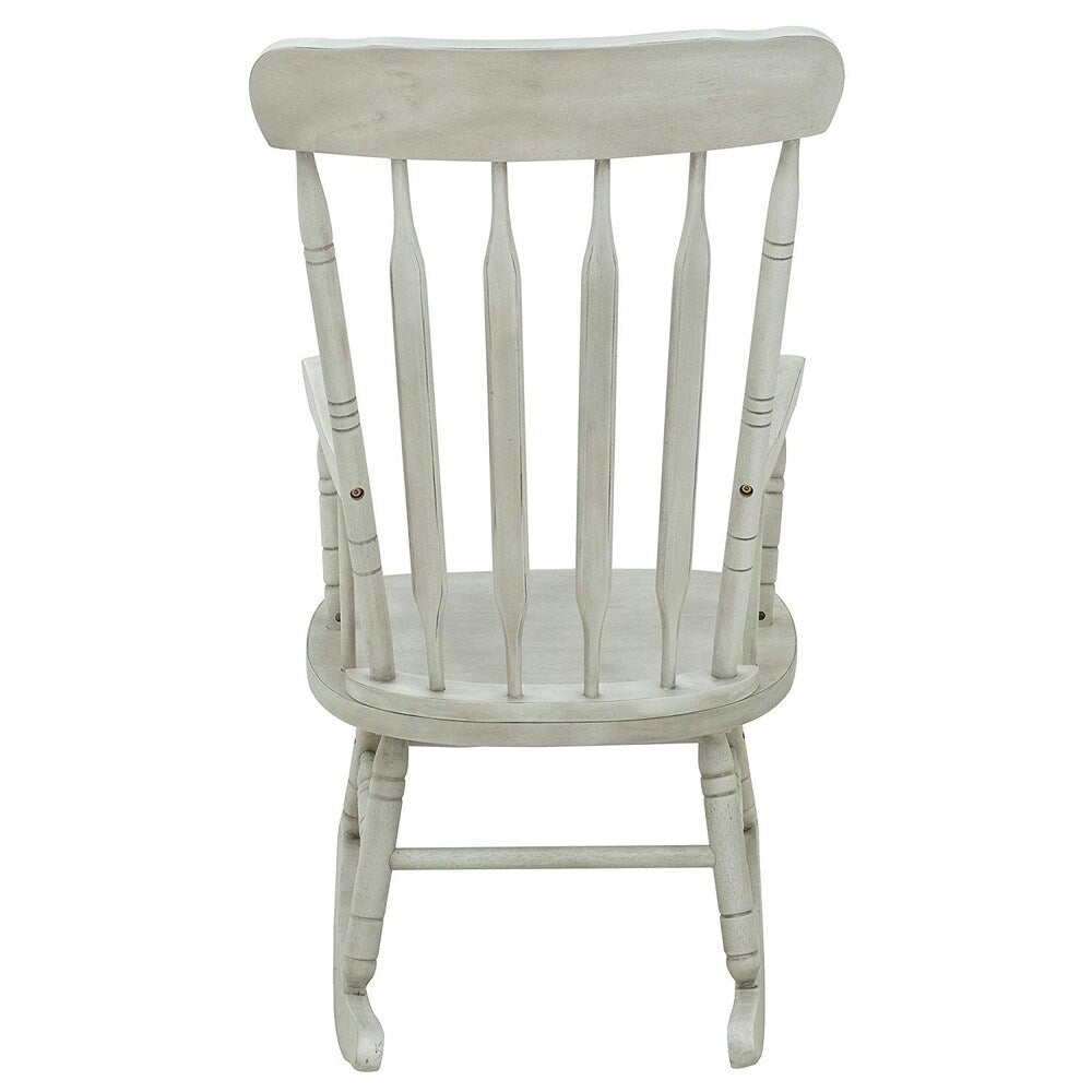 Rubberwood Indoor / Outdoor Porch Slat Rocking Chair