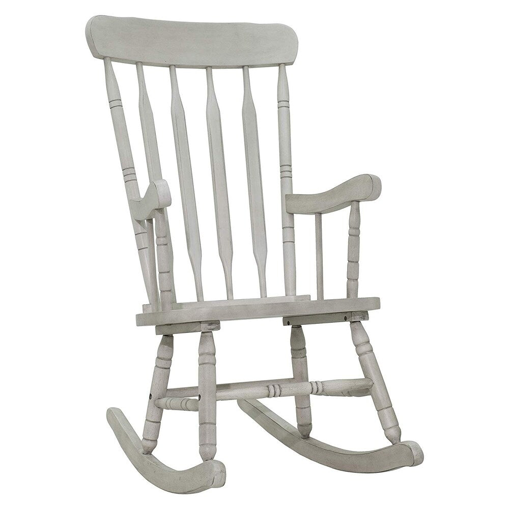 Rubberwood Indoor / Outdoor Porch Slat Rocking Chair
