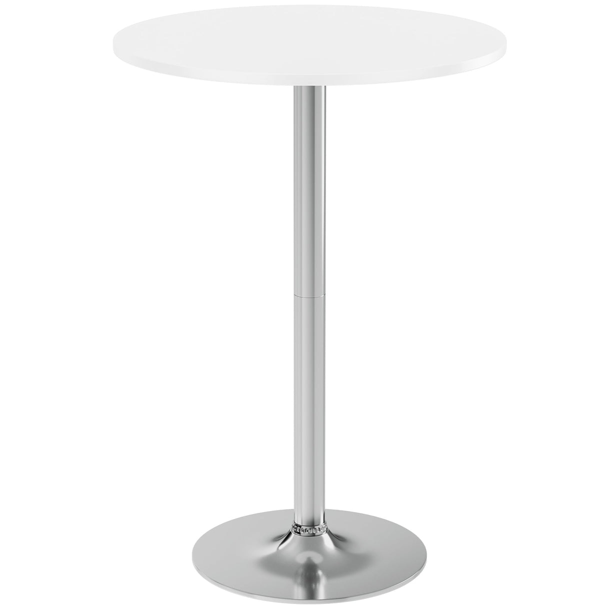 Homall Bistro Pub Table Round Bar Height Cocktail Table Metal Base MDF Top Obsidian Table with Black Leg 23.8inch Top - N/A