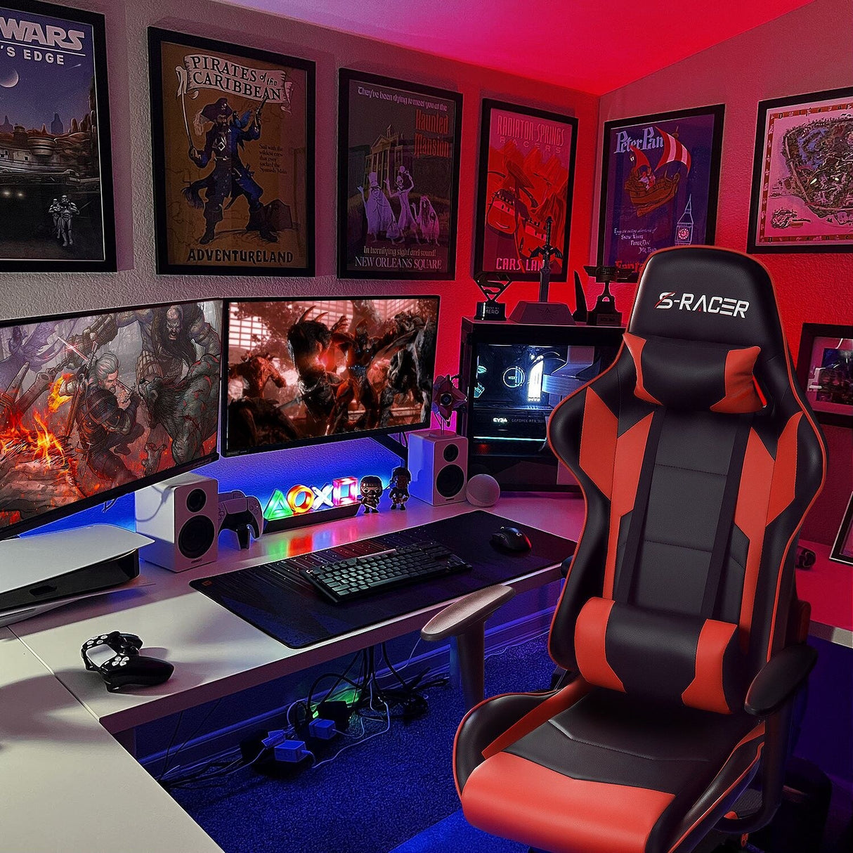 Homall Ergonomic Faux Leather Adjustable Swivel Office Gaming Chair