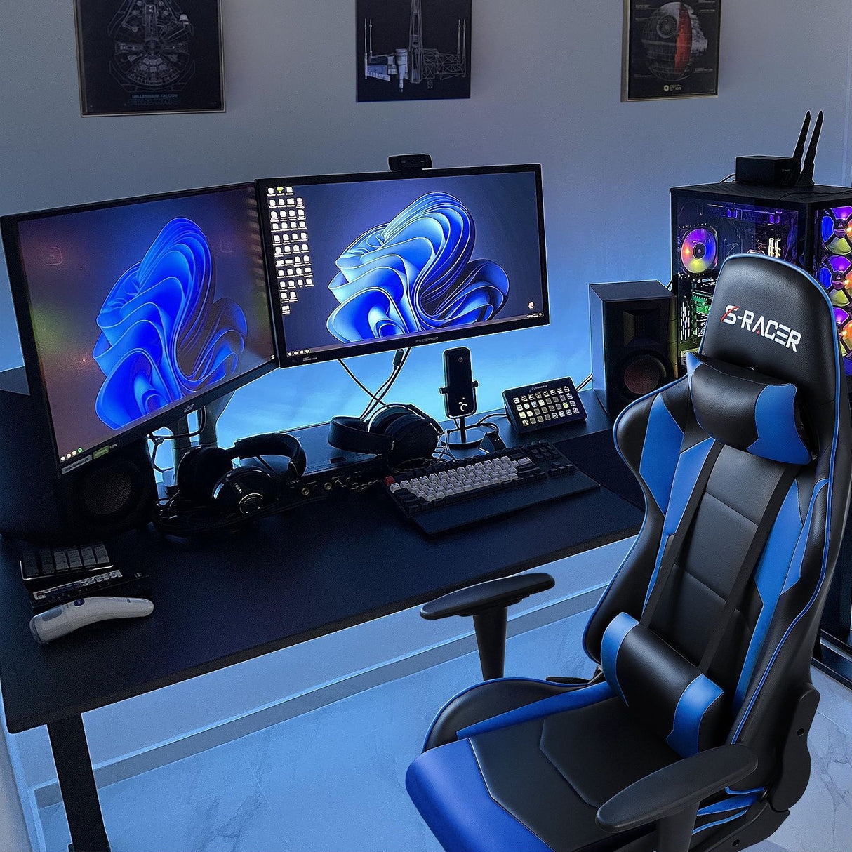Homall Ergonomic Faux Leather Adjustable Swivel Office Gaming Chair