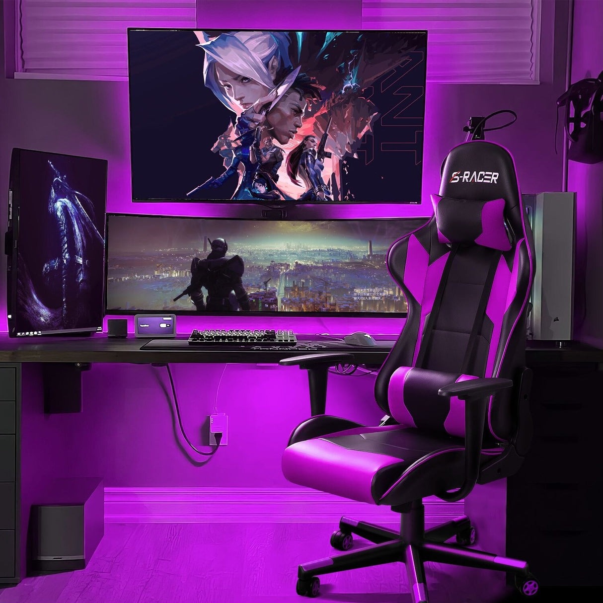 Homall Ergonomic Faux Leather Adjustable Swivel Office Gaming Chair