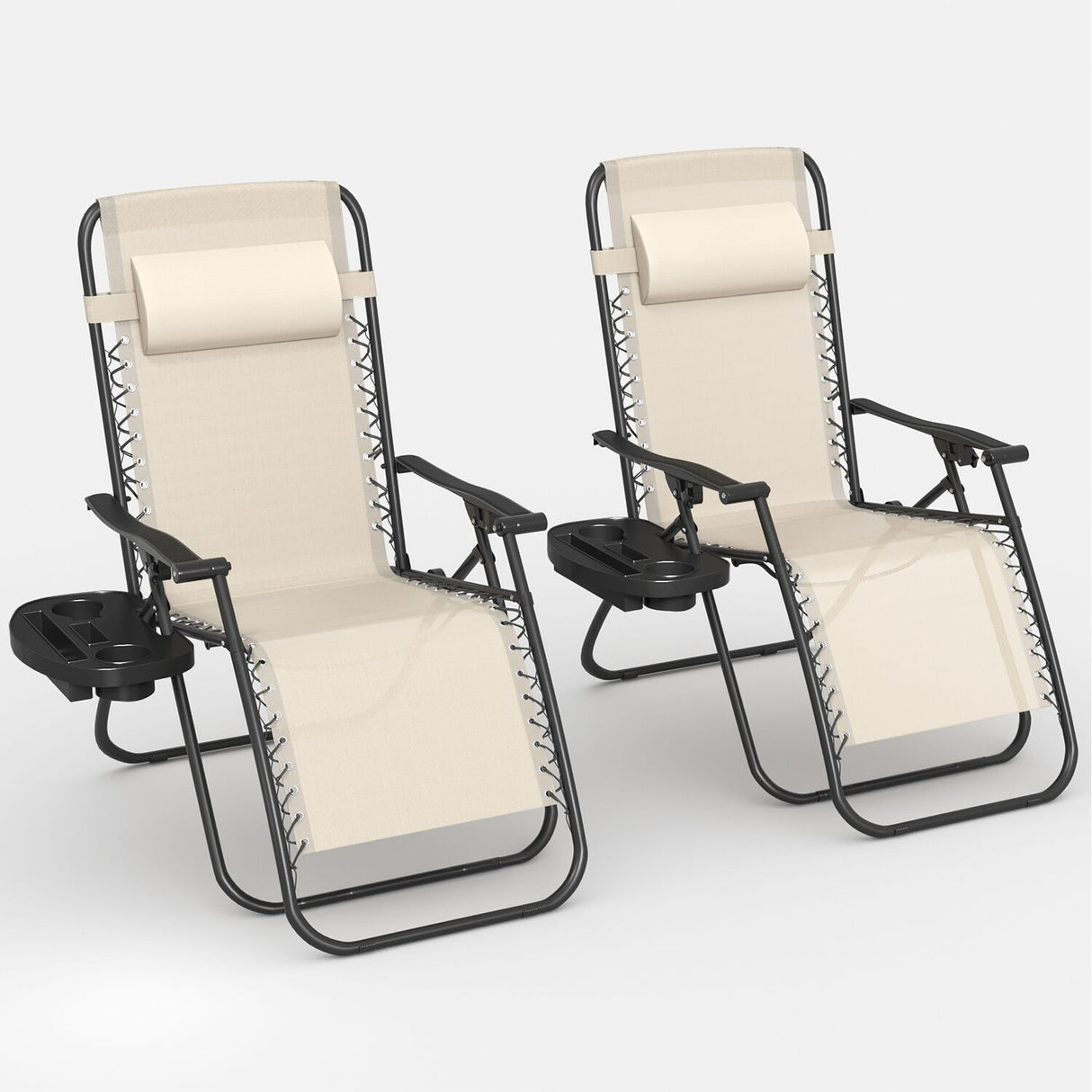 Homall Patio Zero Gravity Chair Lawn Lounge Chair with Pillow Set of 2