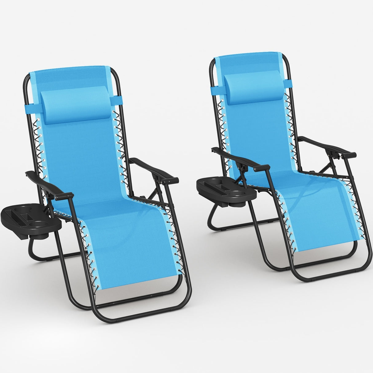 Homall Patio Zero Gravity Chair Lawn Lounge Chair with Pillow Set of 2