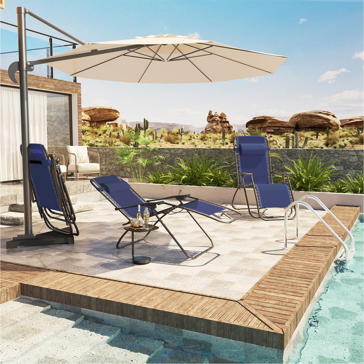 Homall Patio Zero Gravity Chair Lawn Lounge Chair with Pillow Set of 2