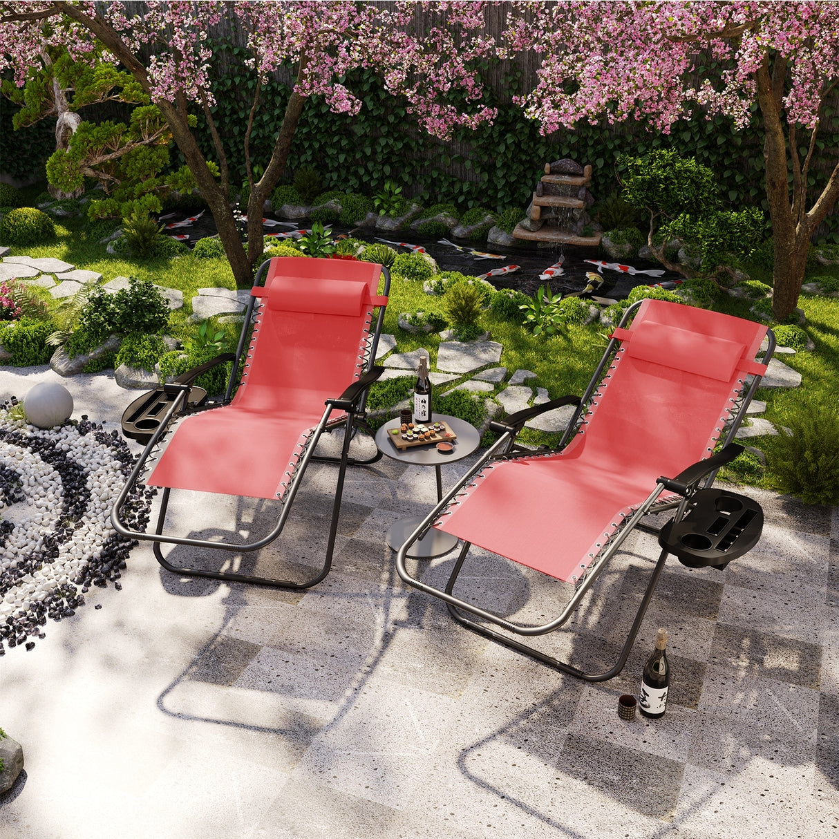 Homall Patio Zero Gravity Chair Lawn Lounge Chair with Pillow Set of 2