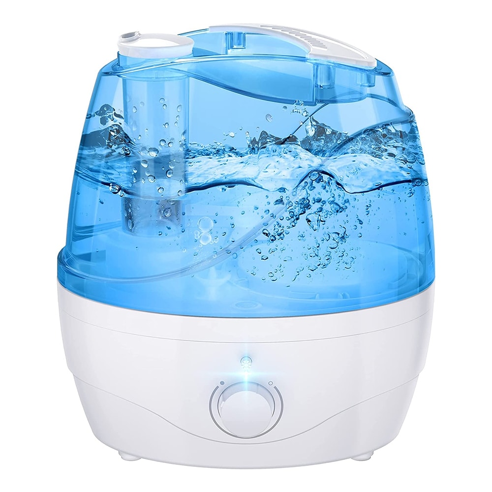 Homasy 2.2L Humidifiers with Blue Night Light, 28dB Quiet Humidifiers with 30 Working Hours, Waterless Auto-Off