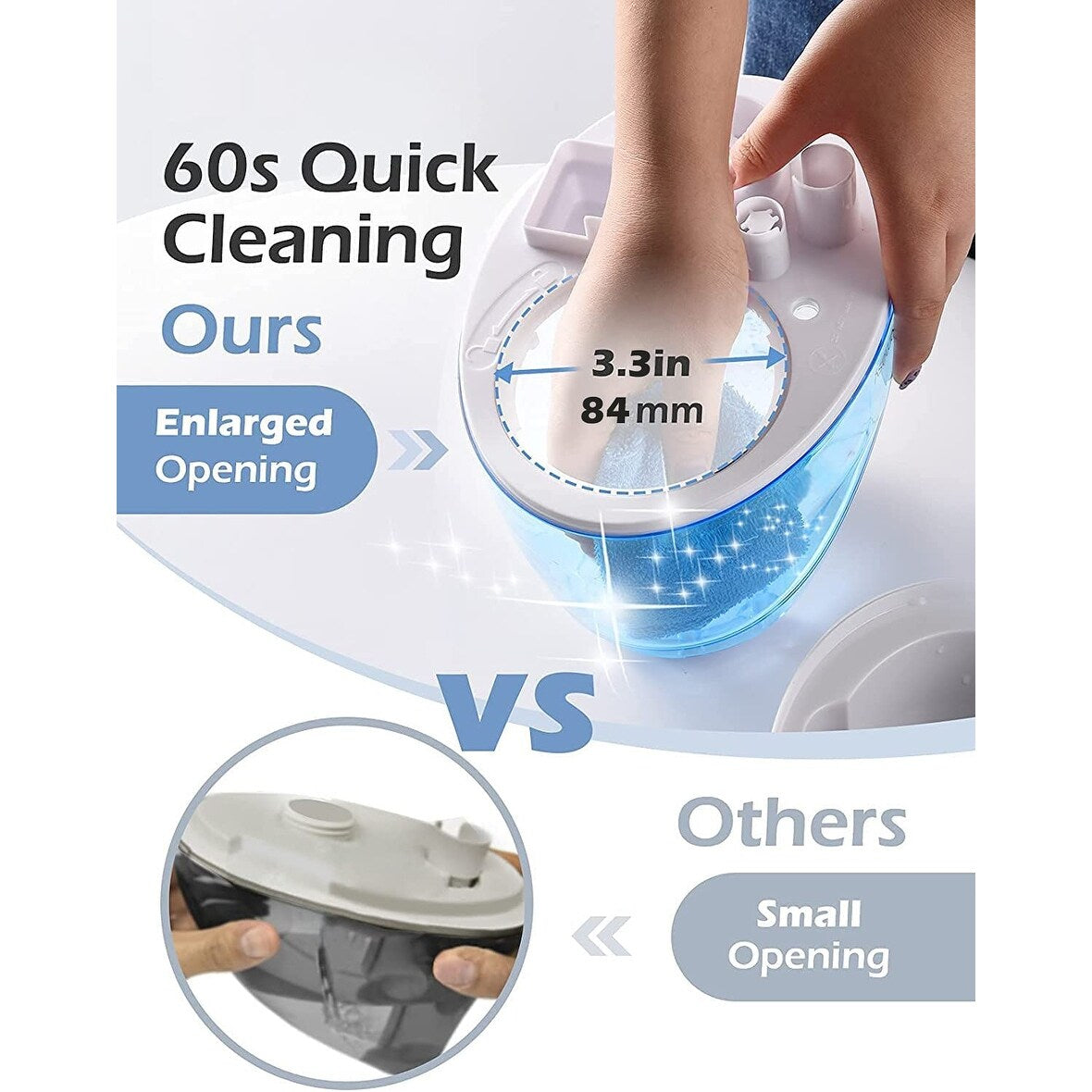 Homasy 2.2L Humidifiers with Blue Night Light, 28dB Quiet Humidifiers with 30 Working Hours, Waterless Auto-Off