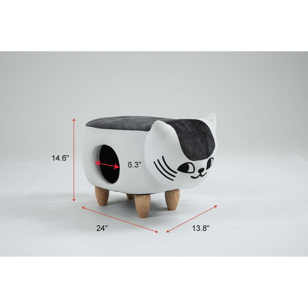 Cat Condo Pet House Storage Ottoman