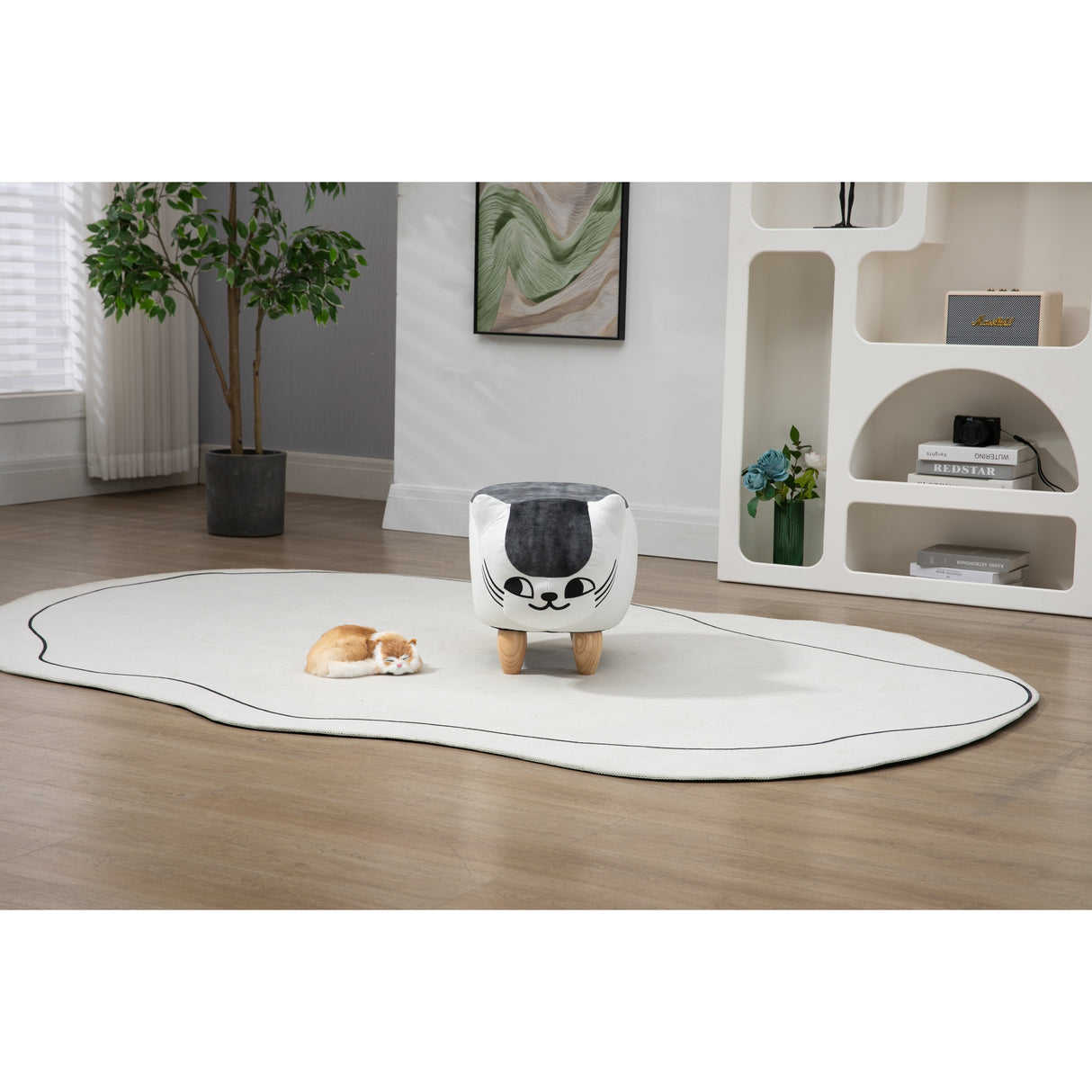Cat Condo Pet House Storage Ottoman