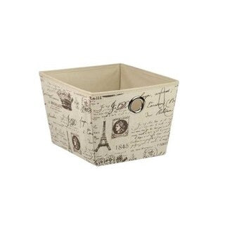 Home Basics Paris Natural Non-woven 8-inch Open Storage Box