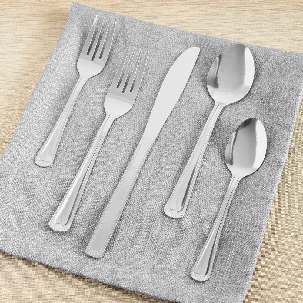 Home Basics Silver 20-piece Stainless Steel Flatware Set