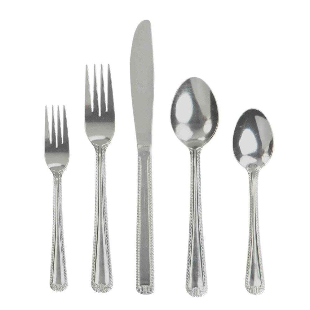 Home Basics Silver 20-piece Stainless Steel Flatware Set