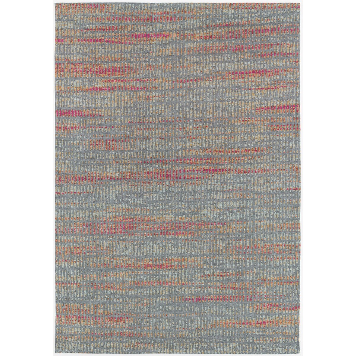 Home Bazaar Country & Floral Stripe Red Area Rug - 7' 10" x 10' 6"
