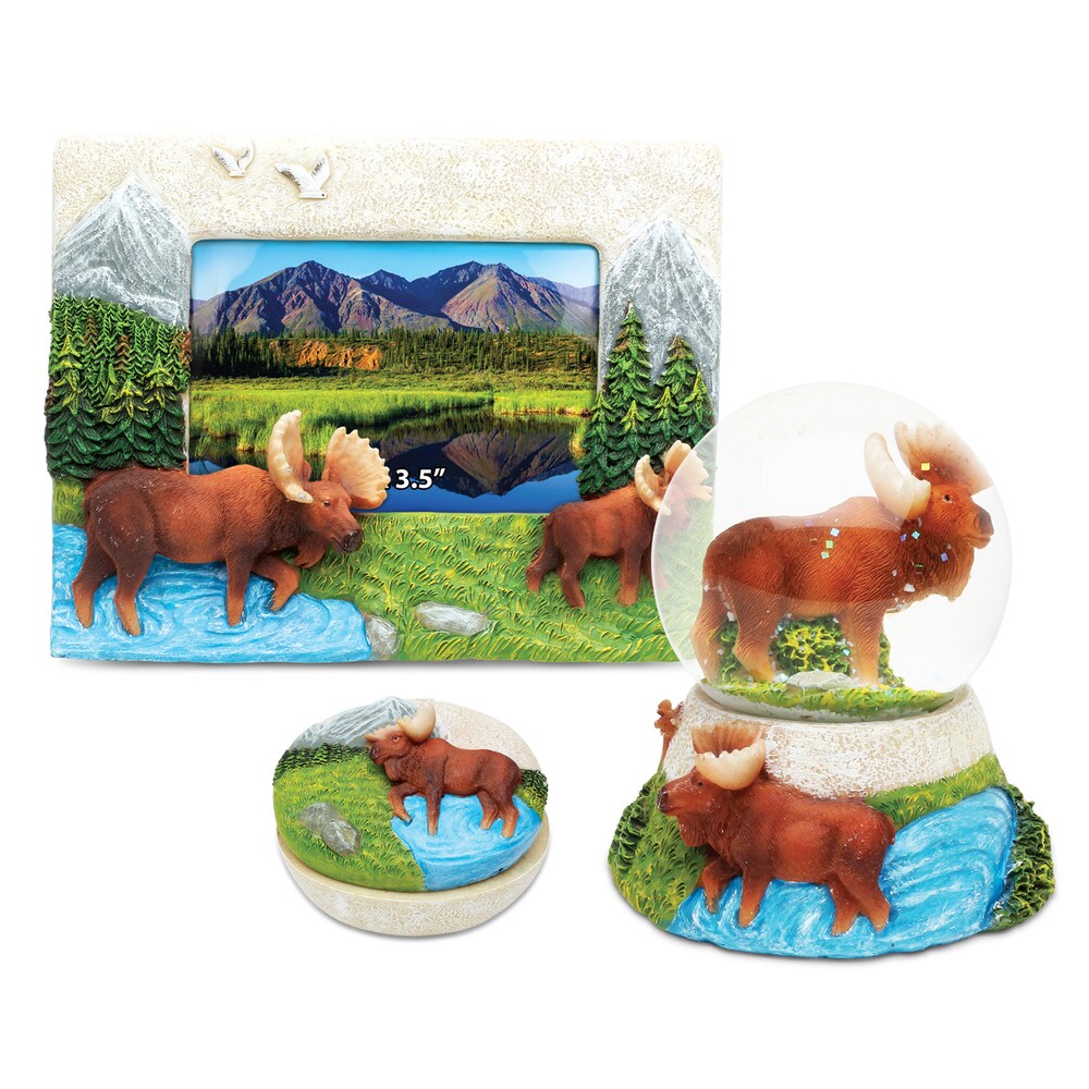 Home Decor Value Pack Moose Resin Stone collection - Set of 3