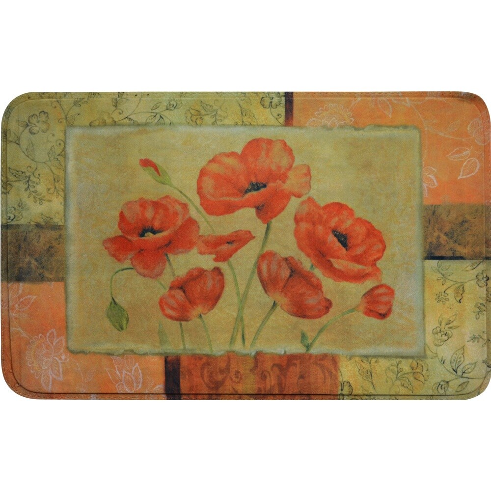 Home Dynamix Calm Chef Multicolored PVC/Polyester/Rubber Anti-fatigue Kitchen Mat (19.6 inches x 31.5 inches)