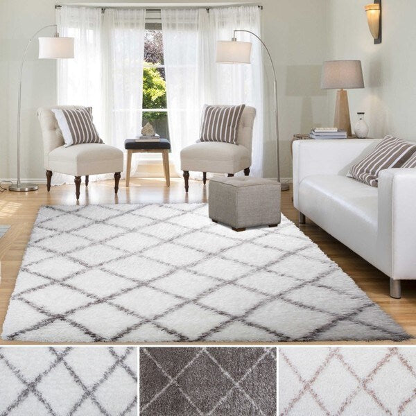 Home Dynamix - Glimmer Collection Contemporary Microfiber Shag Rug (5'3 x 7'2)