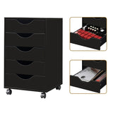 Home Office 5 Drawer Mobile Storage Cabinet with locking casters