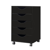 Home Office 5 Drawer Mobile Storage Cabinet with locking casters
